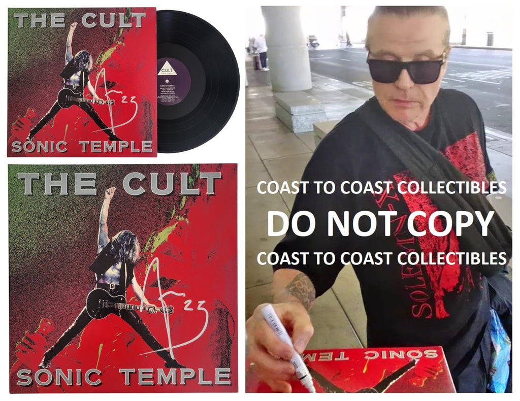 Ian Astbury Signed The Cult Sonic Temple Album COA Exact Proof Autographed Vinyl Record