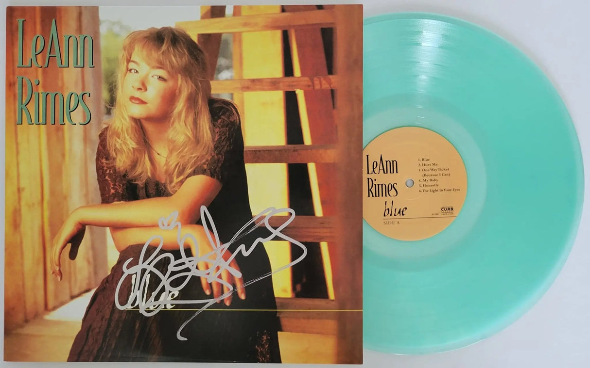 LeAnn Rimes signed Blue album vinyl record COA exact proof autographed STAR