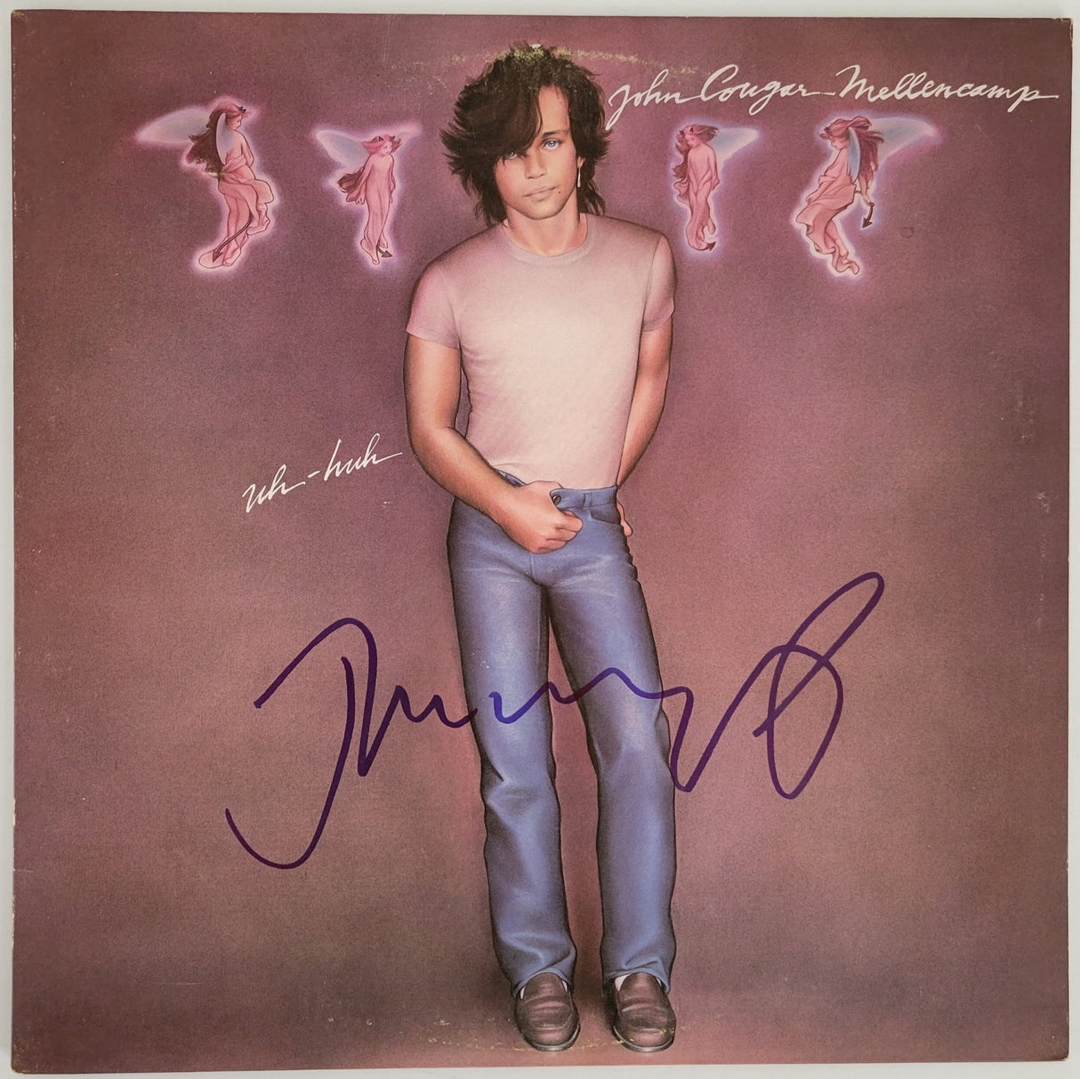 John Cougar Mellencamp signed Uh Huh album vinyl record proof Beckett COA autographed STAR
