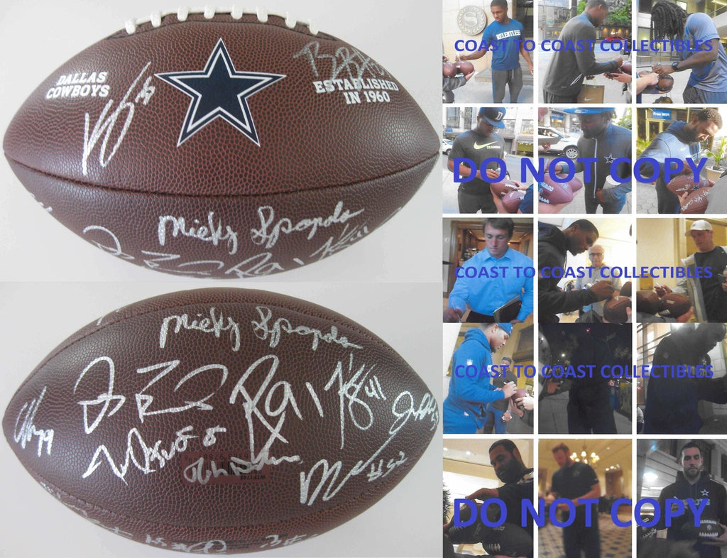2017 Dallas Cowboys team, signed, autographed, NFL logo football - COA and proof will be included