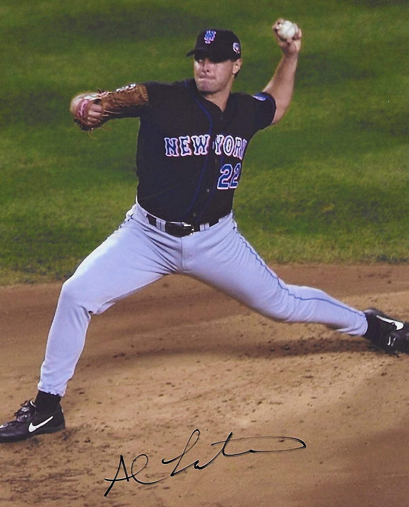 Al Leiter New York Mets signed autographed baseball 8x10 photo proof COA