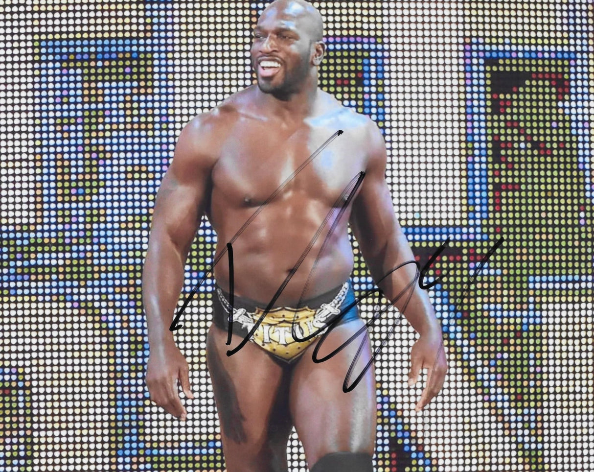 Titus O'Neil HOF WWE Wrestler Signed 8x10 Photo Proof COA Autographed..