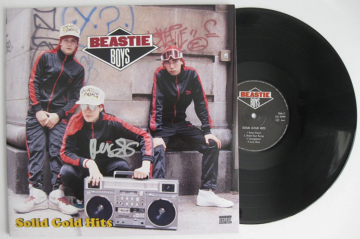 Mike Diamond signed Beastie Boys Solid Gold Hits album vinyl Proof Beckett COA autograph STAR