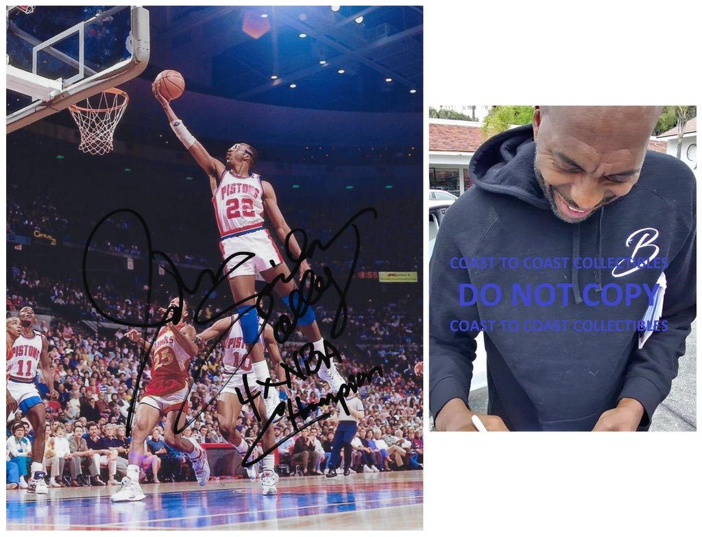 John Salley Signed 8x10 Photo Proof COA Autographed Detroit Pistons Basketball