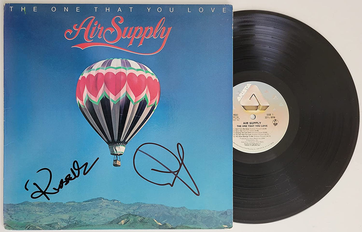 Russell Hitchcock Graham Russell signed Air Supply The One That You Love album COA proof autographed STAR