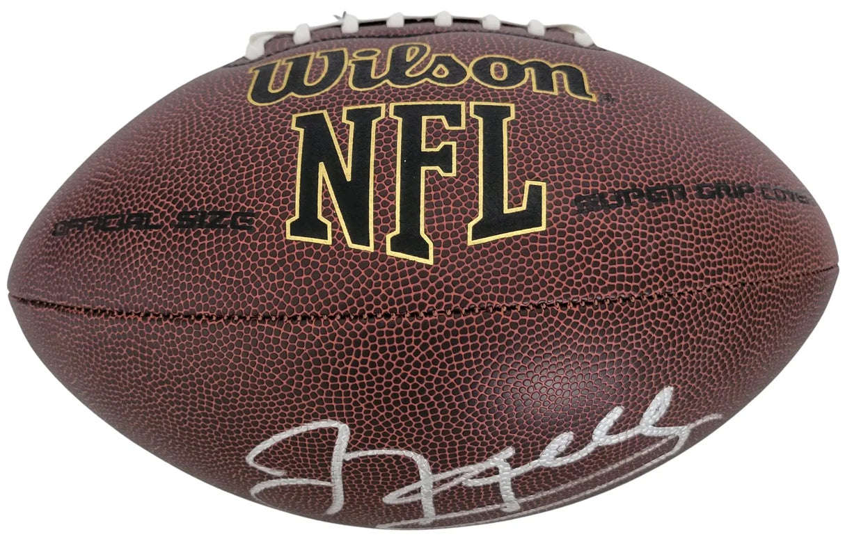 Jim Kelly Buffalo Bills Miami signed NFL football proof Beckett COA autograhped