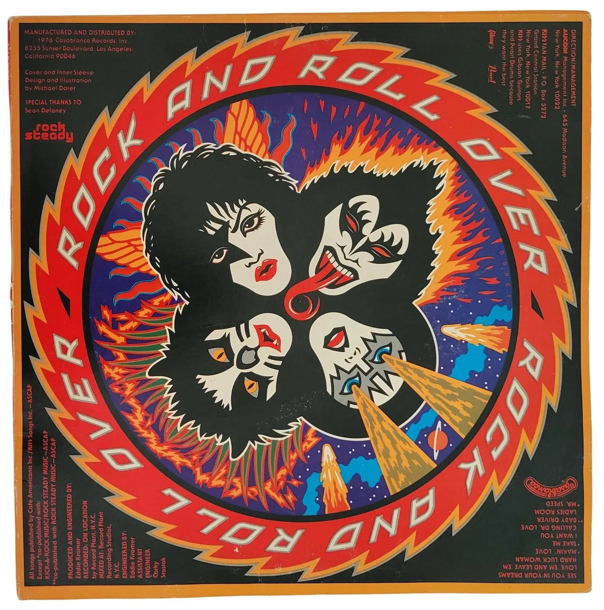 Gene Simmons Signed Kiss Rock And Roll Over Album COA Proof Autographed Vinyl Record