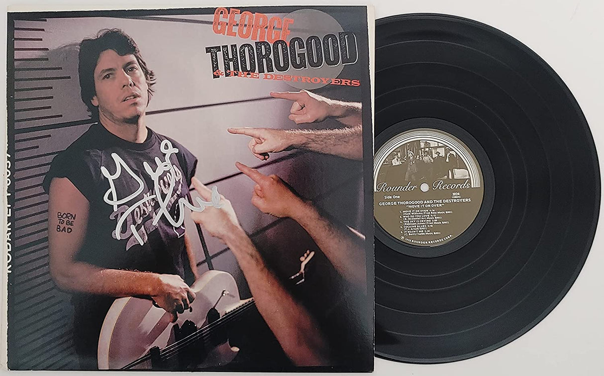 George Thorogood signed autographed Born to be Bad album vinyl proof Beckett COA star