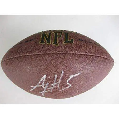 AJ Mccarron Buffalo Bills, Cincinnati Bengals, Alabama signed, autographed football - with COA