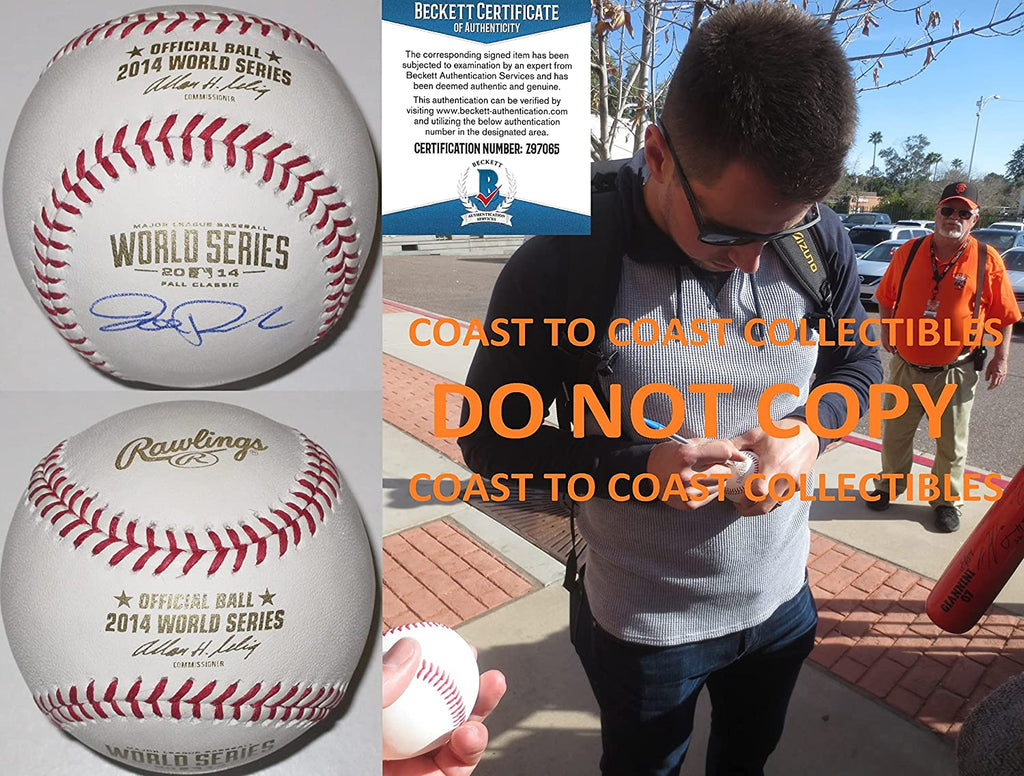 Joe Panik San Francisco Giants signed autographed 2014 World Series baseball proof Beckett COA