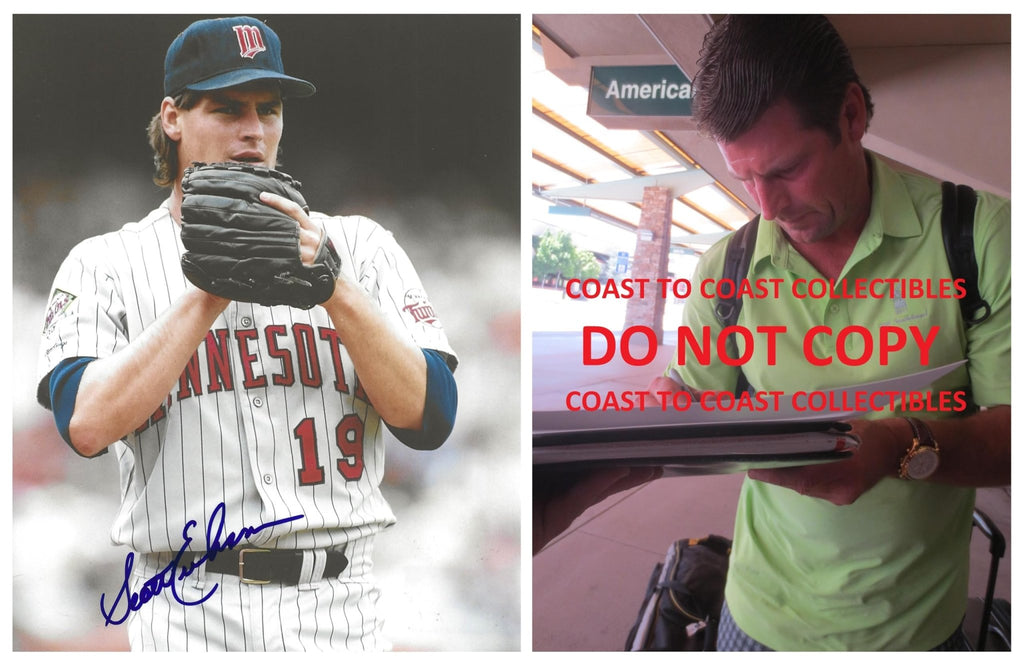 Scott Erickson signed Minnesota Twins baseball 8x10 photo proof COA autographed