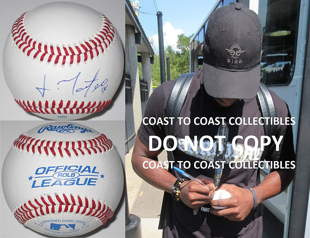 Jorge Mateo San Diego Padres Oakland A's signed autographed baseball COA proof