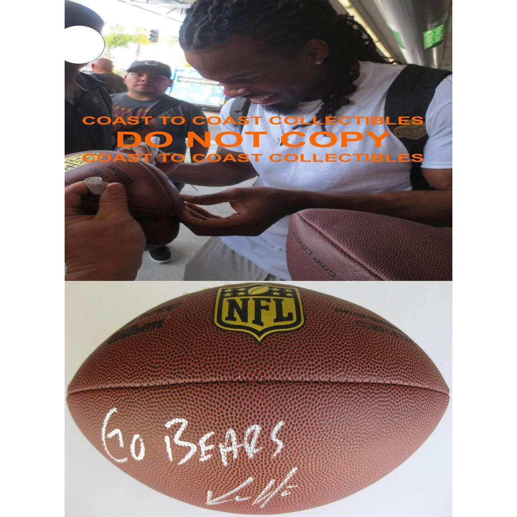 Kevin White Chicago Bears, West Virginia, Signed, Autographed, NFL Duke Football, a COA with the Proof Photo of Kevin Signing the Football Will Be Included