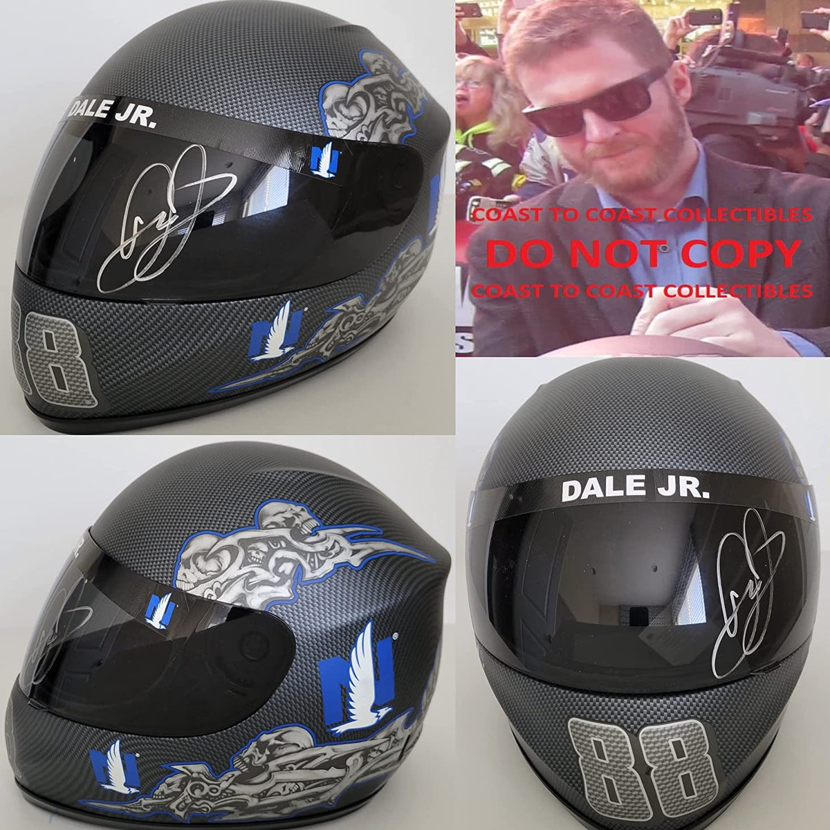 Dale Earnhardt Jr Signed Nationwide NASCAR Helmet