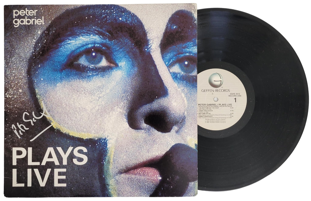 Peter Gabriel Signed Plays Live Album exact Proof COA Autographed Vinyl Record