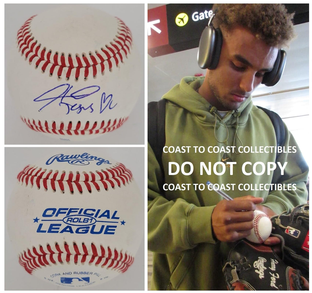 Harry Ford Seattle Mariners signed baseball COA exact proof autographed