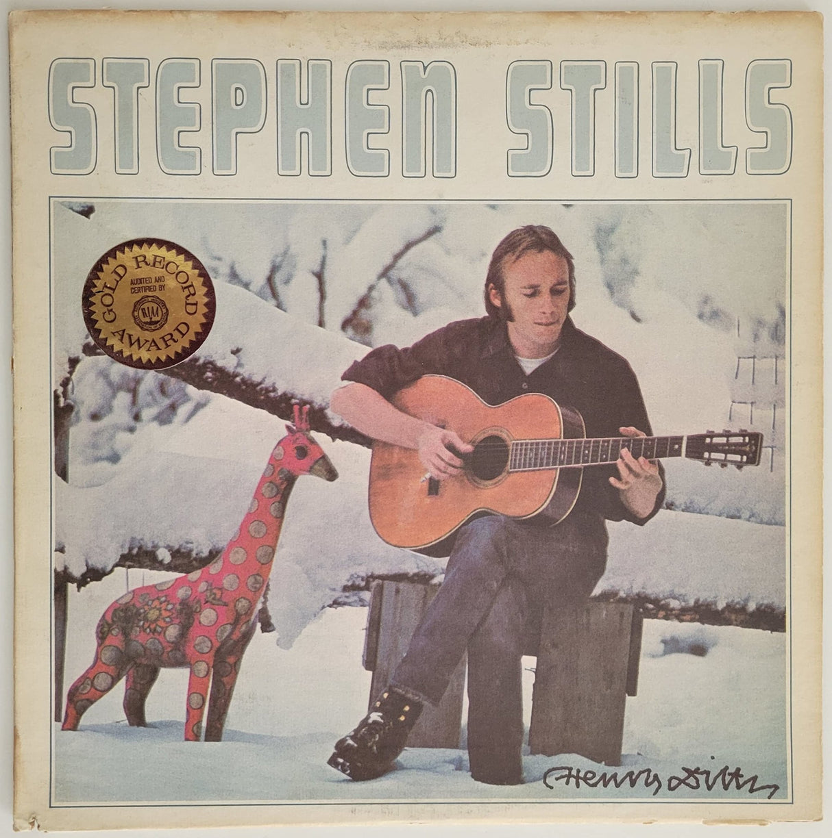 Henry Diltz signed Stephen Stills album vinyl record COA exact proof autographed STAR