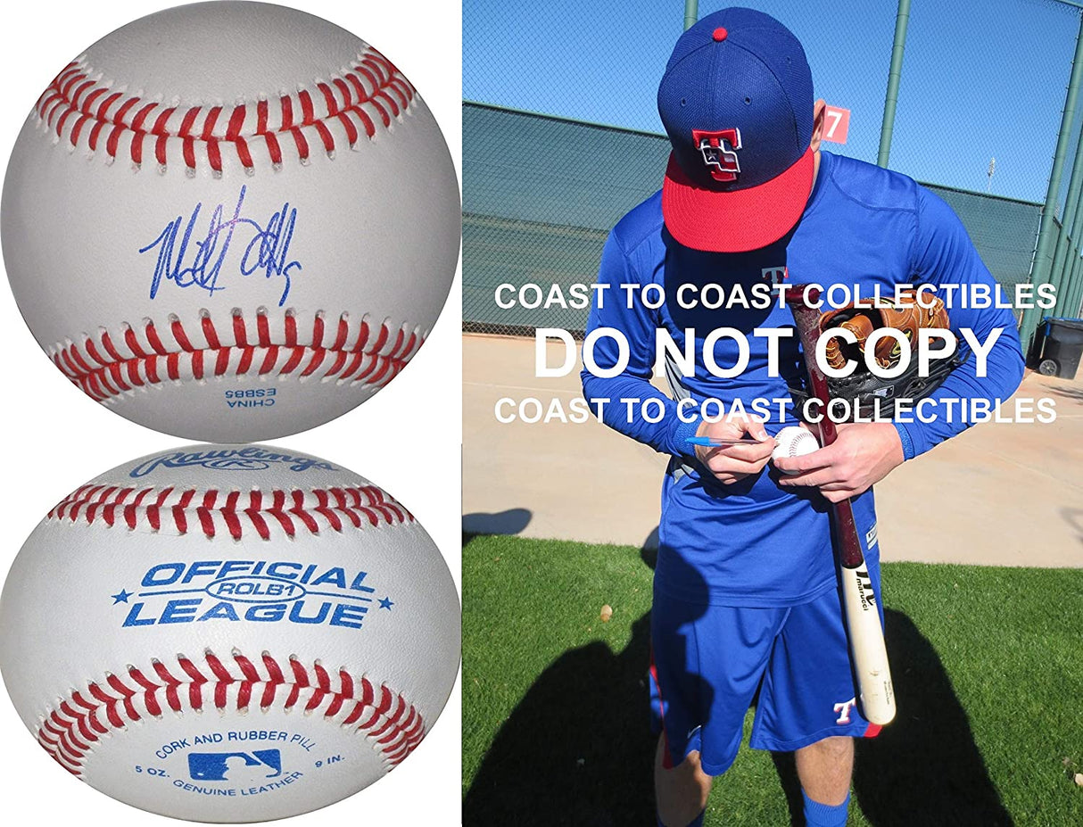 Mike Olt Texas Rangers Chicago Cubs White Sox signed autographed baseball proof