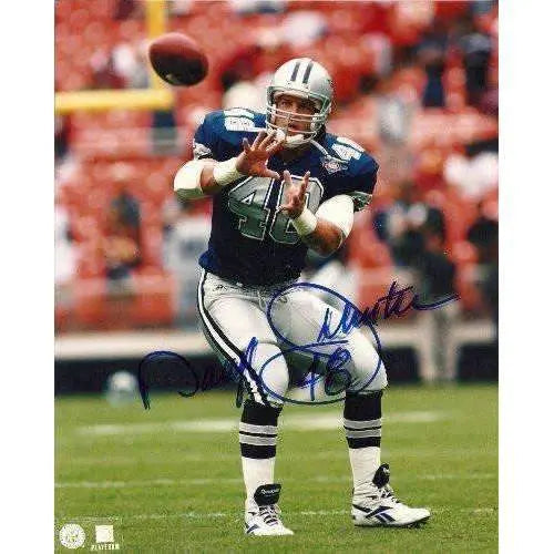 Daryl Johnston, Moose, Dallas Cowboys, Syracuse, Signed, Autographed, 8x10 Photo, Coa, Rare Hard Photo to Find