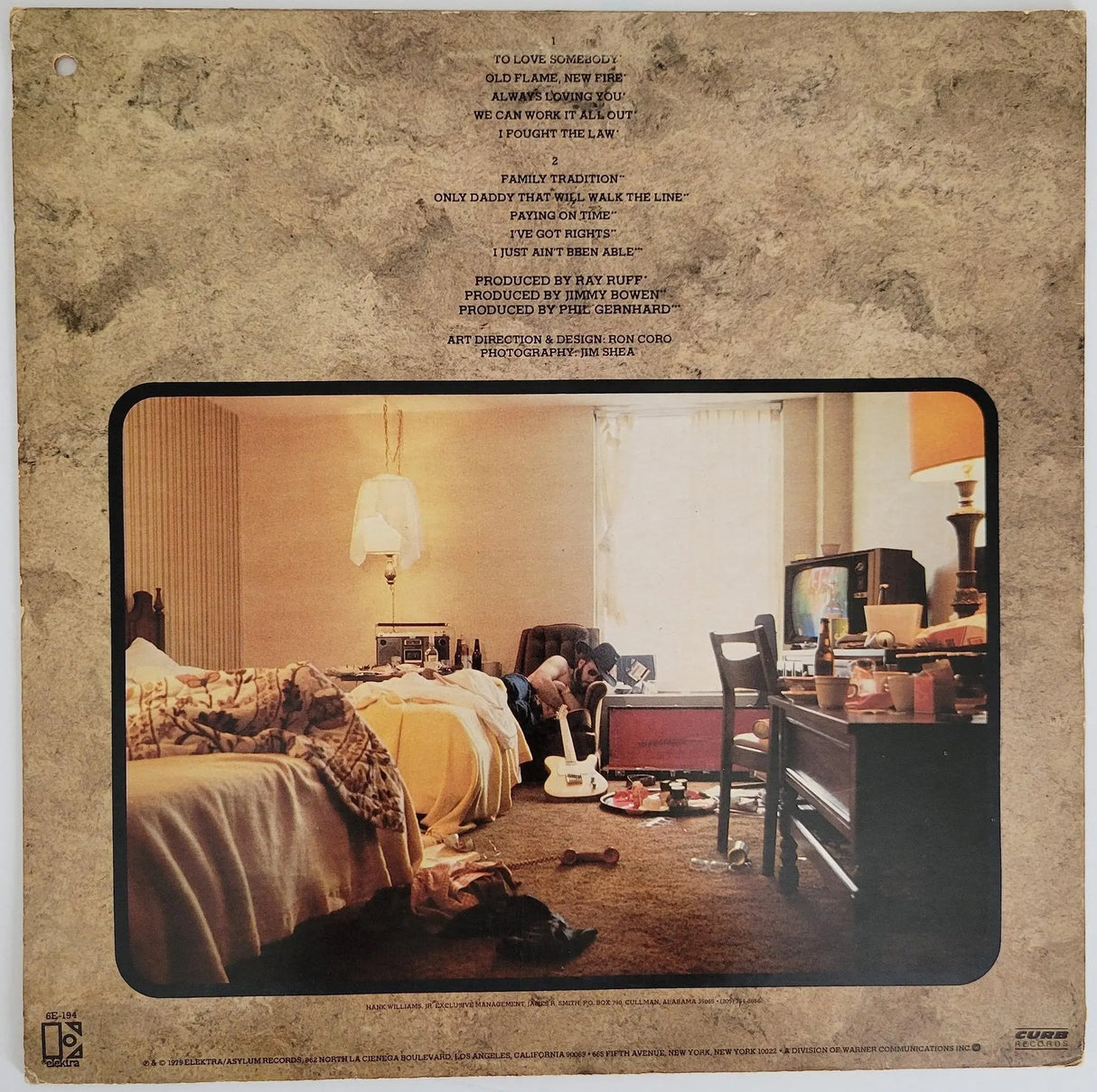 Hank Willams Jr signed Family Tradition album vinyl record proof COA autographed Star