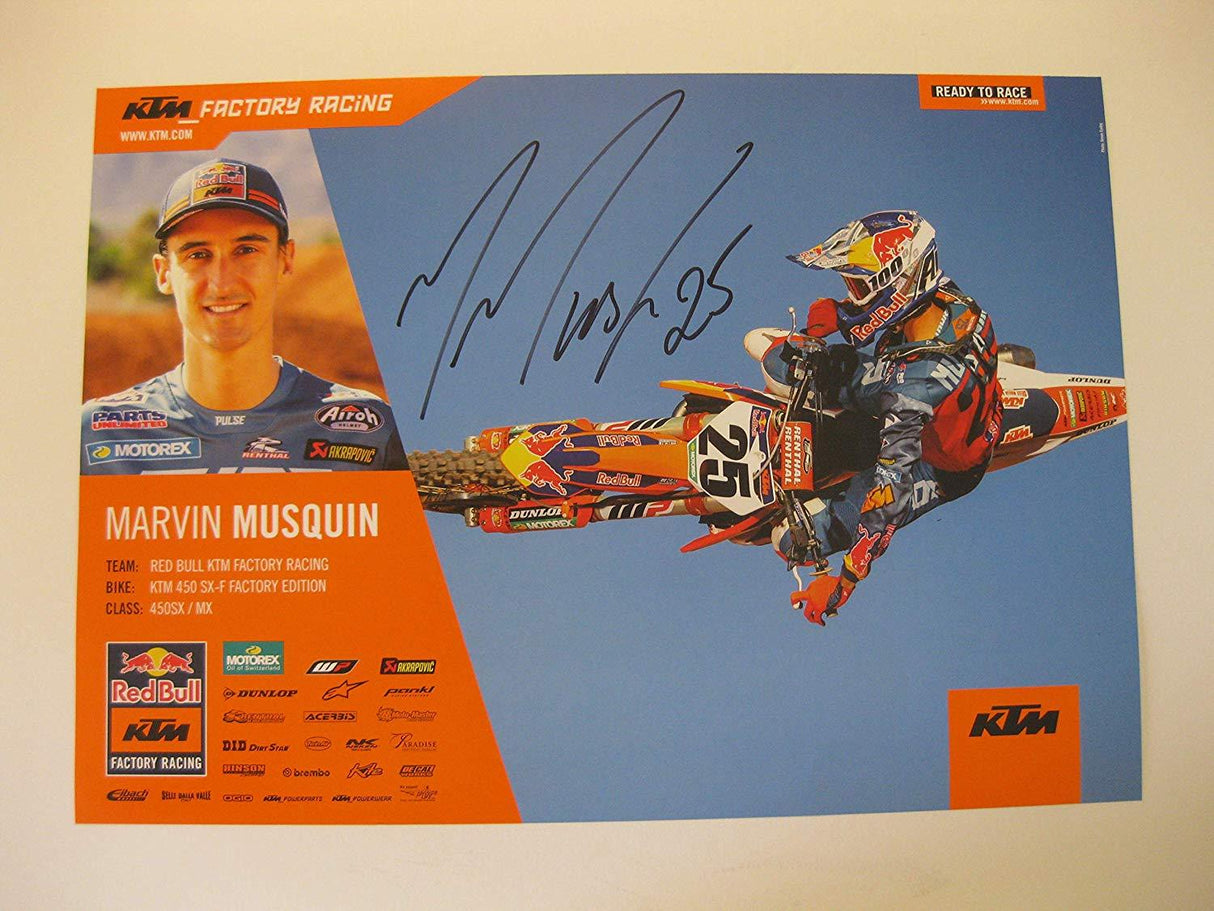 Marvin Musquin, supercross, motocross, signed, autographed, 11x16 poster, COA will be included'