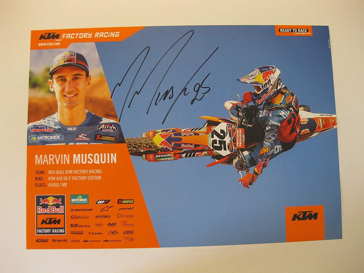 Marvin Musquin, supercross, motocross, signed, autographed, 11x16 poster, COA will be included=