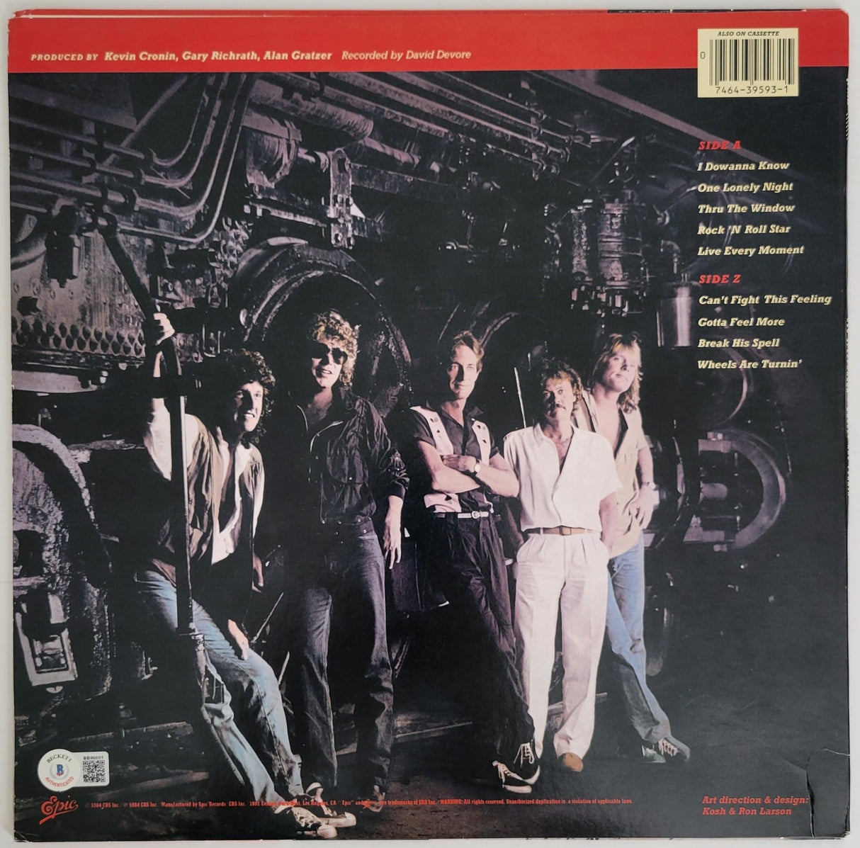 REO Speedwagon Signed Wheels Are Turnin Album Proof COA Autographed Vinyl Record