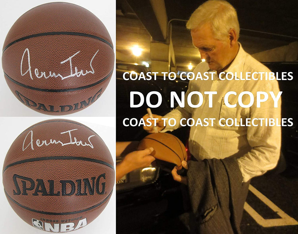 Jerry West Los Angeles Lakers signed autographed NBA basketball COA exact proof