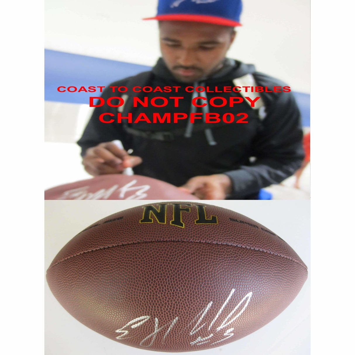 EJ Manuel, Oakland Raiders, Buffalo Bills, Florida State, FSU, Signed, Autographed, NFL Football, A Coa with the Proof Photo of EJ Signing Will Be Included with the Football