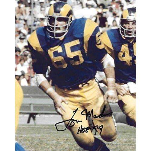 Tom Mack, Los Angeles Rams, LA Rams, Signed, Autographed, 8X10 Photo, a Coa with the Proof Photo of Tom Signing Will Be Included