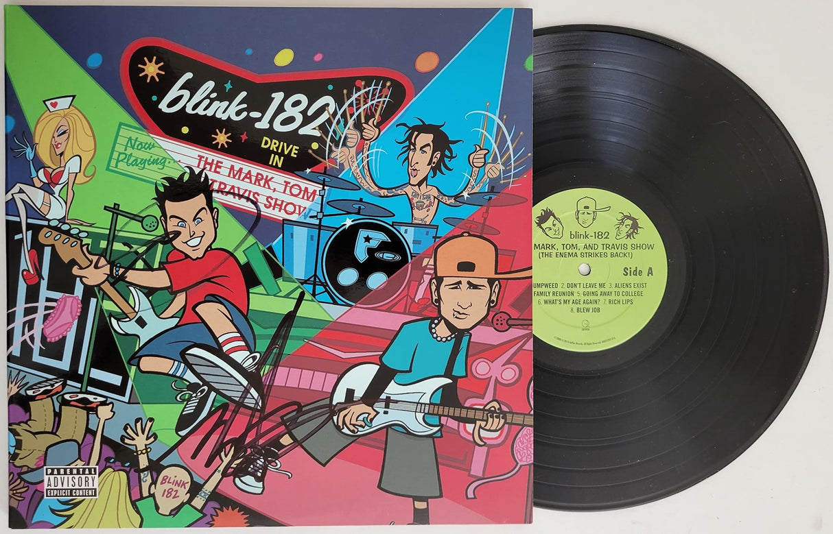 Mark Hoppus Tom Delonge signed Blink 182 album The Enema Strikes Back COA proof STAR autographed