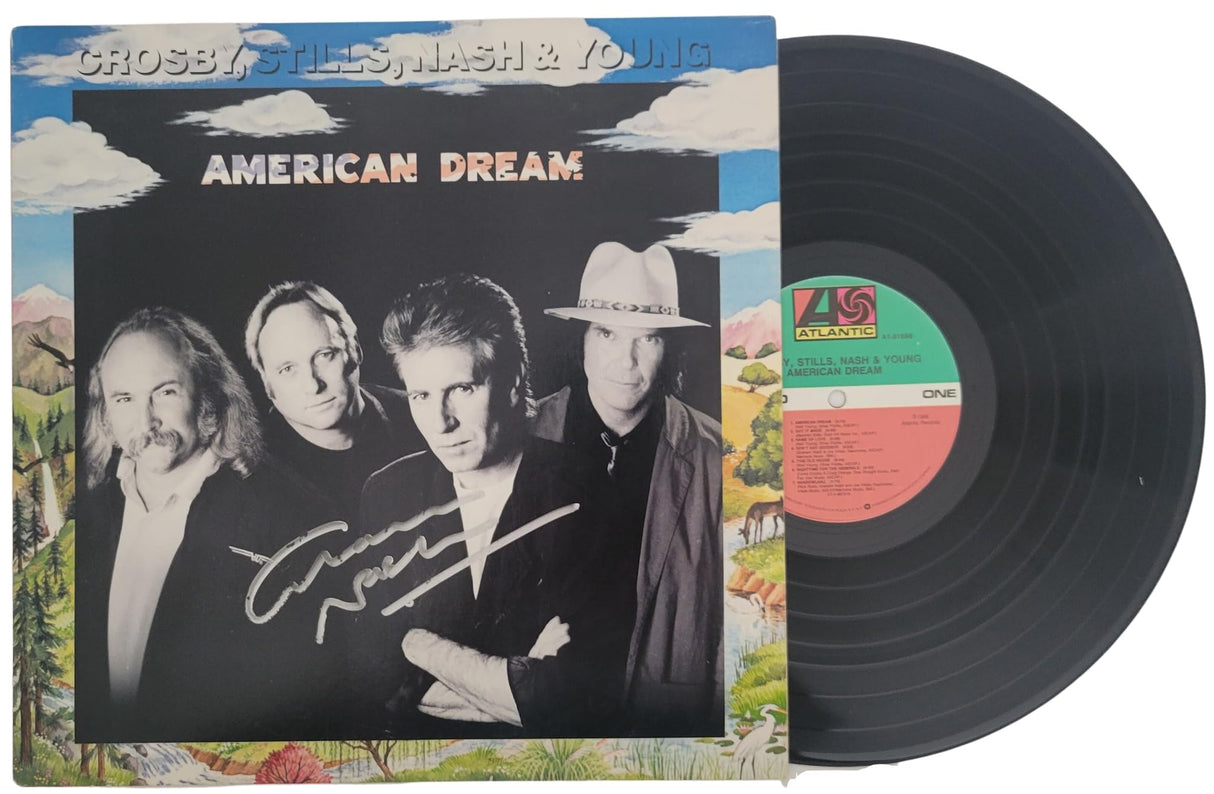 Graham Nash Signed Crosby Stills Nash & Young American Dream Album COA Proof STAR