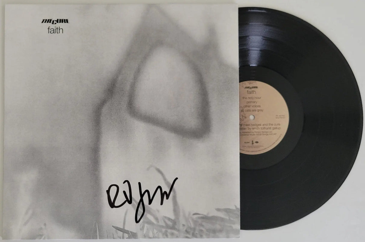 Robert Smith signed The Cure Faith album, Vinyl Record COA exact proof Star