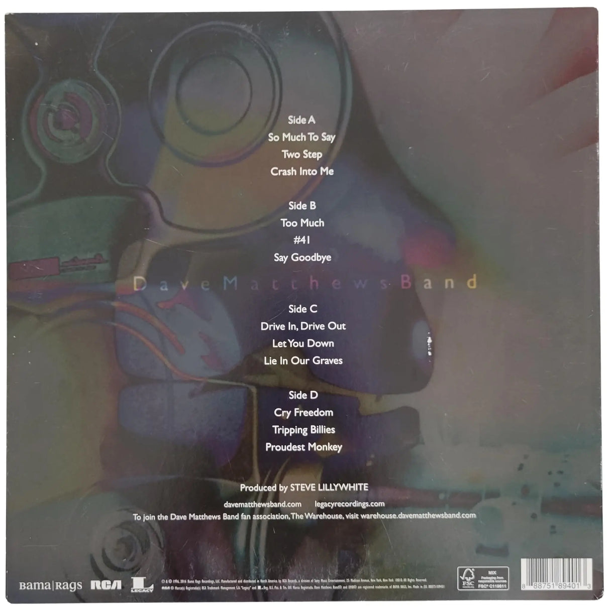 Dave Matthews signed Crash album COA exact proof autographed vinyl Tim Reynolds Star