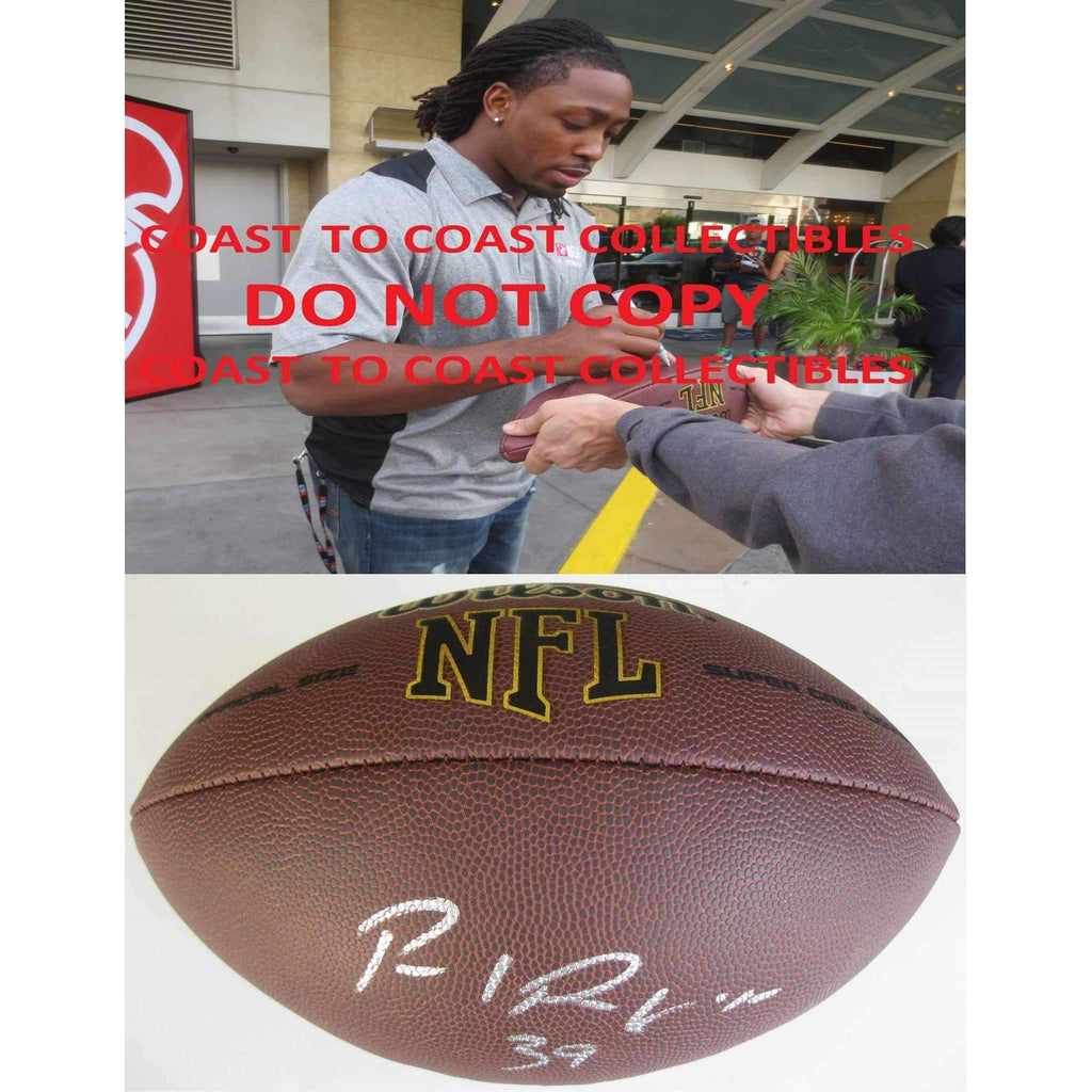 Paul Perkins, New York Giants, UCLA, signed, Autographed, NFL Football, a COA with the Proof Photo of Paul Signing Will Be Included