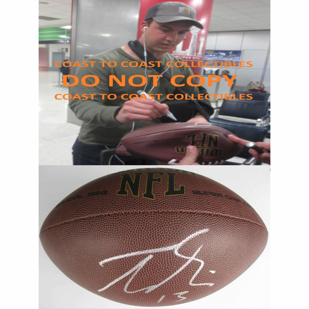 Trevor Siemian, Denver Broncos, Northwestern, Signed, Autographed, NFL Football, a Coa with the Proof Photo of Trevor Signing Will Be Included with the Football