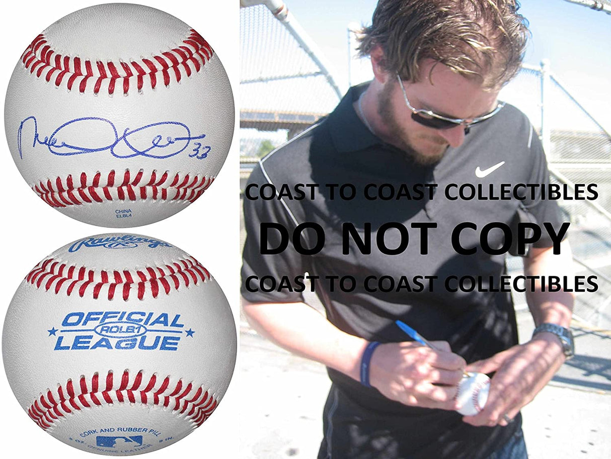 Mark Lowe Seattle Mariners Rangers Tigers signed autographed baseball COA proof