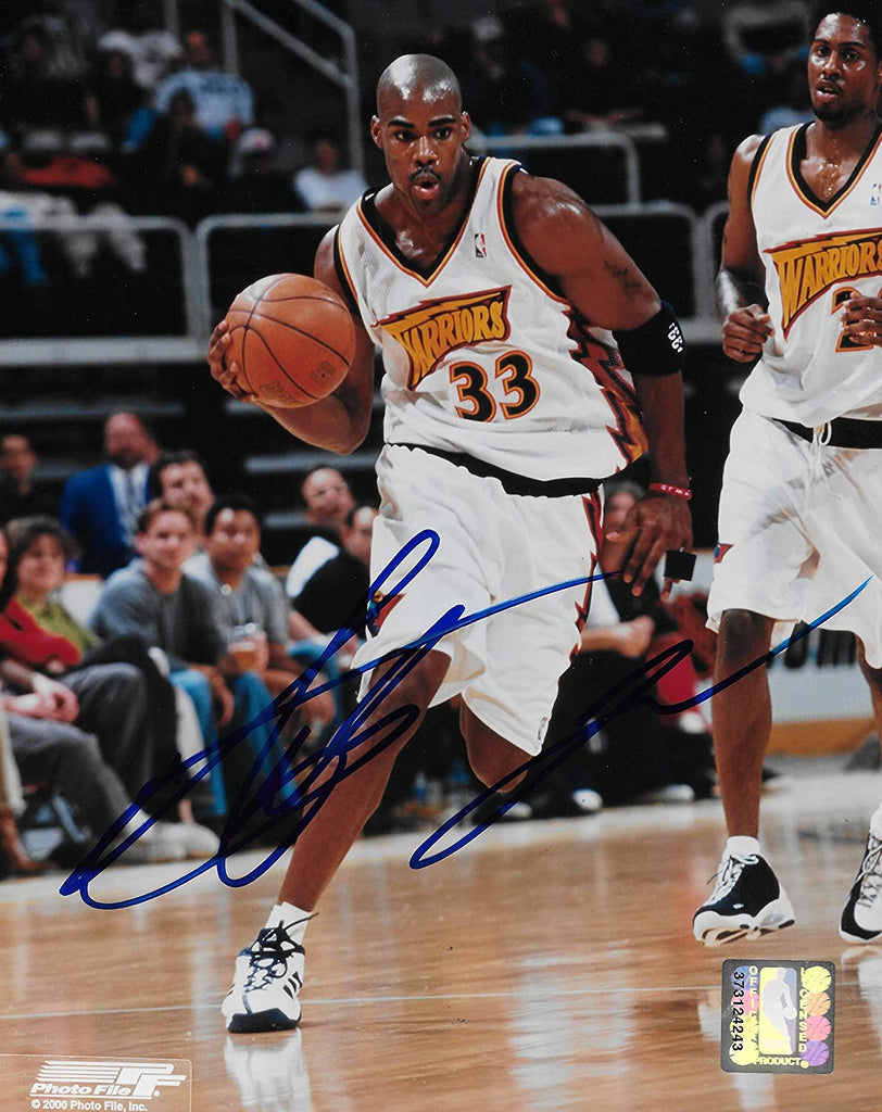 Antawn Jamison signed Golden State Warriors basketball 8x10 photo COA.