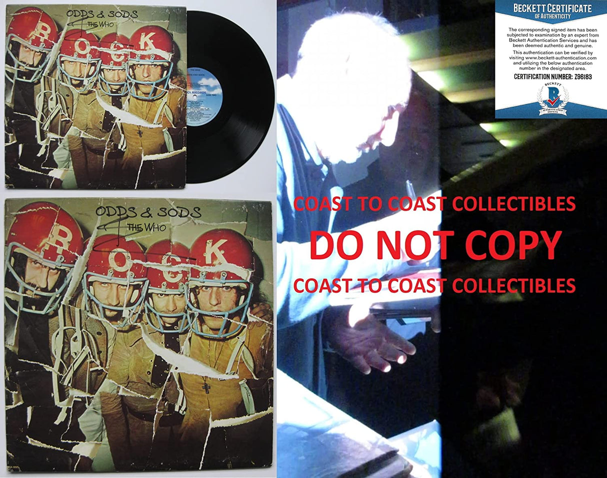Pete Townshend signed The Who Odds & Sods album vinyl record proof Beckett COA STAR