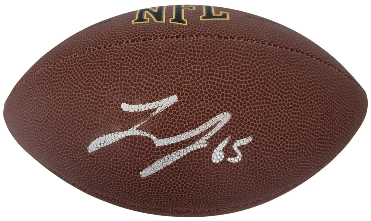 Lane Johnson Signed Football Proof COA Autographed Philadelphia Eagles Oklahoma