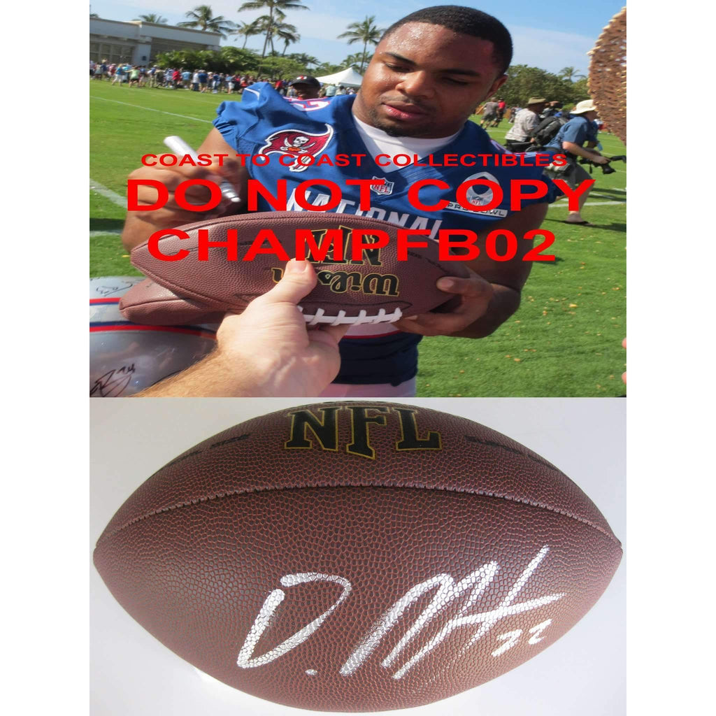 Doug Martin Oakland Raiders, Tampa Bay Buccaneers, Boise State Broncos signed, autographed football
