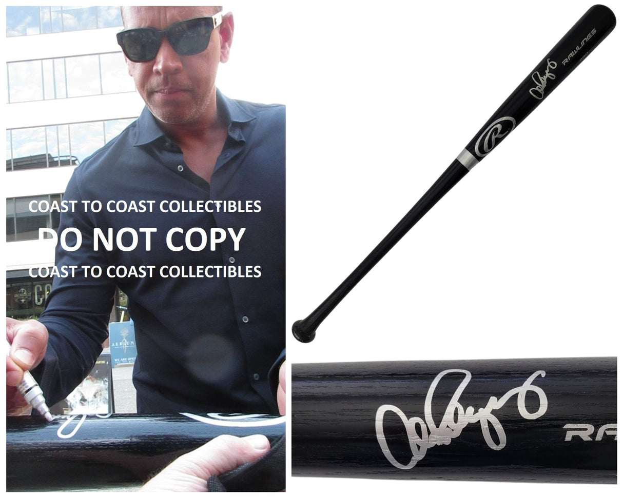 Alex Rodriguez Yankees Mariners Rangers signed baseball bat Proof COA autographed