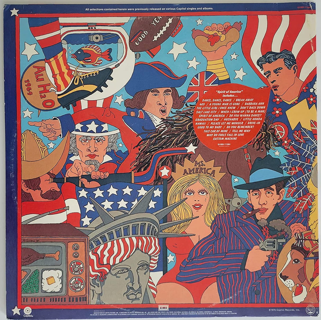 Mike Love Al Jardine Bruce Johnston signed The Beach Boys Spirit of America album.proof. autographed Vinyl Record,COA STAR