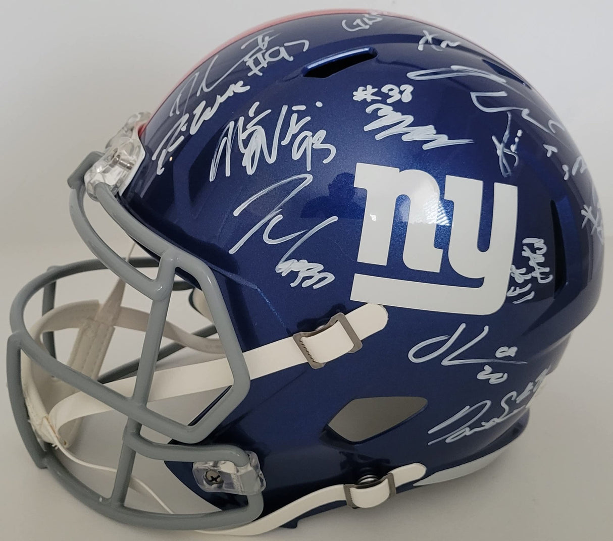 2022 New York Giants team signed full size football helmet COA exact proof Daniel Jones
