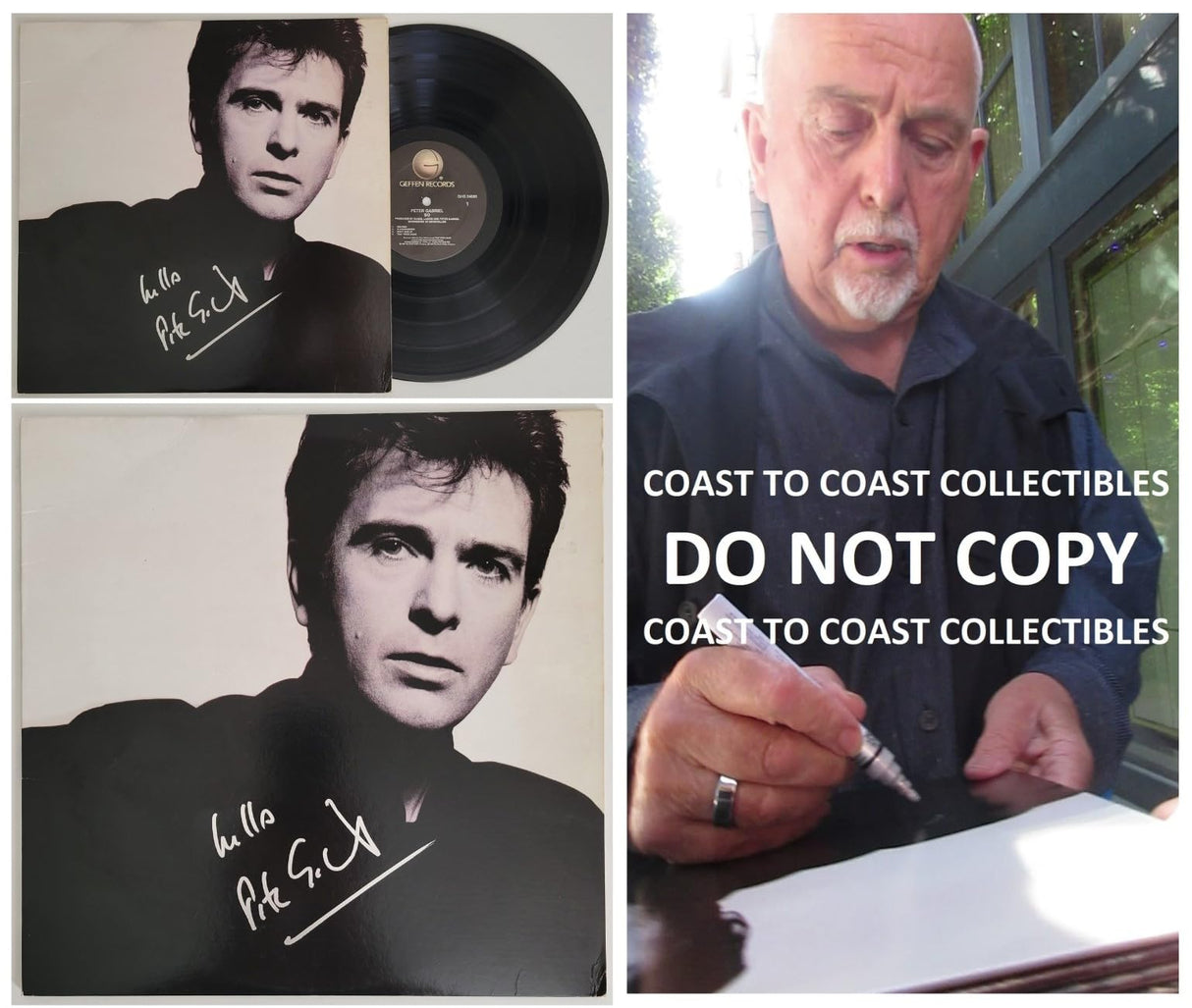 Peter Gabriel Signed So Album exact Proof COA Autographed Vinyl Record