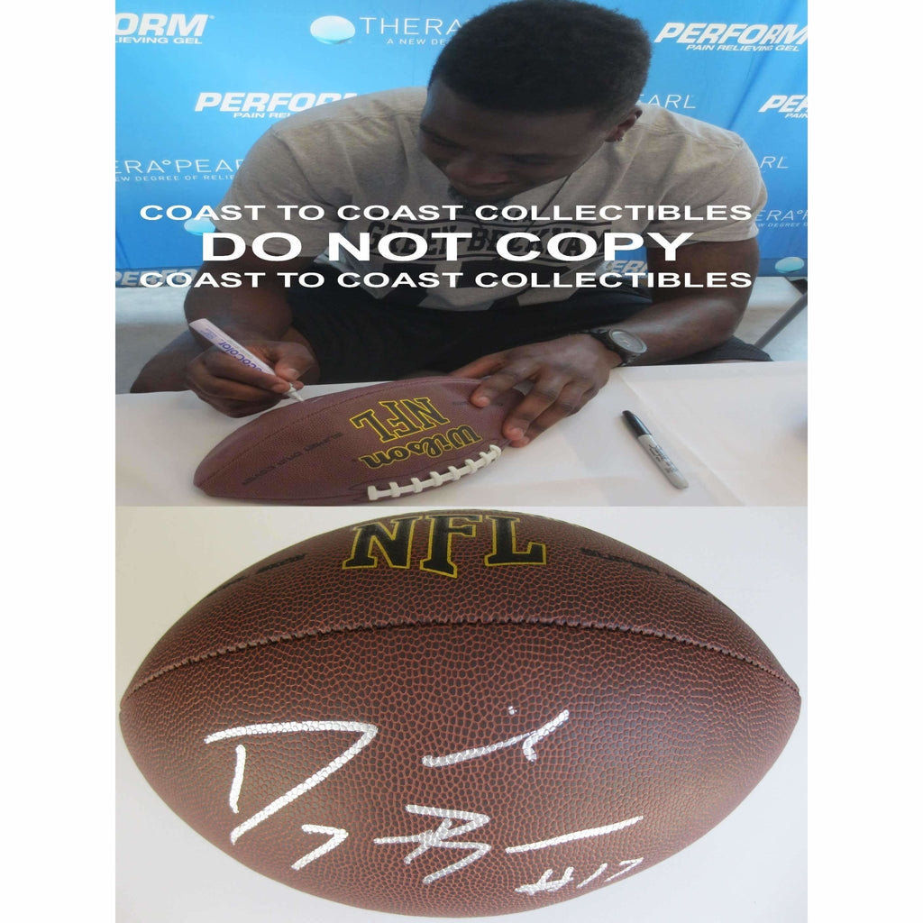 Dorial Green Beckham, Philadelphia Eagles, Tennessee Titans, Signed, Autographed, NFL Football, a COA with the Proof Photo of Dorial Signing Will Be Included