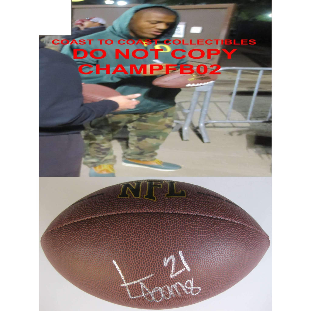 Lamichael James, San Francisco 49ers, Oregon Ducks, Signed, Autographed, NFL Football, a COA with the Proof Photo of Lamichael Signing Will Be Included with the Football