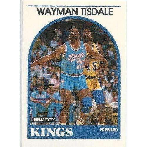 1989, Wayman Tisdale, Sacramento Kings, Signed, Autographed, Hoops Basketball Card, Card # 225,