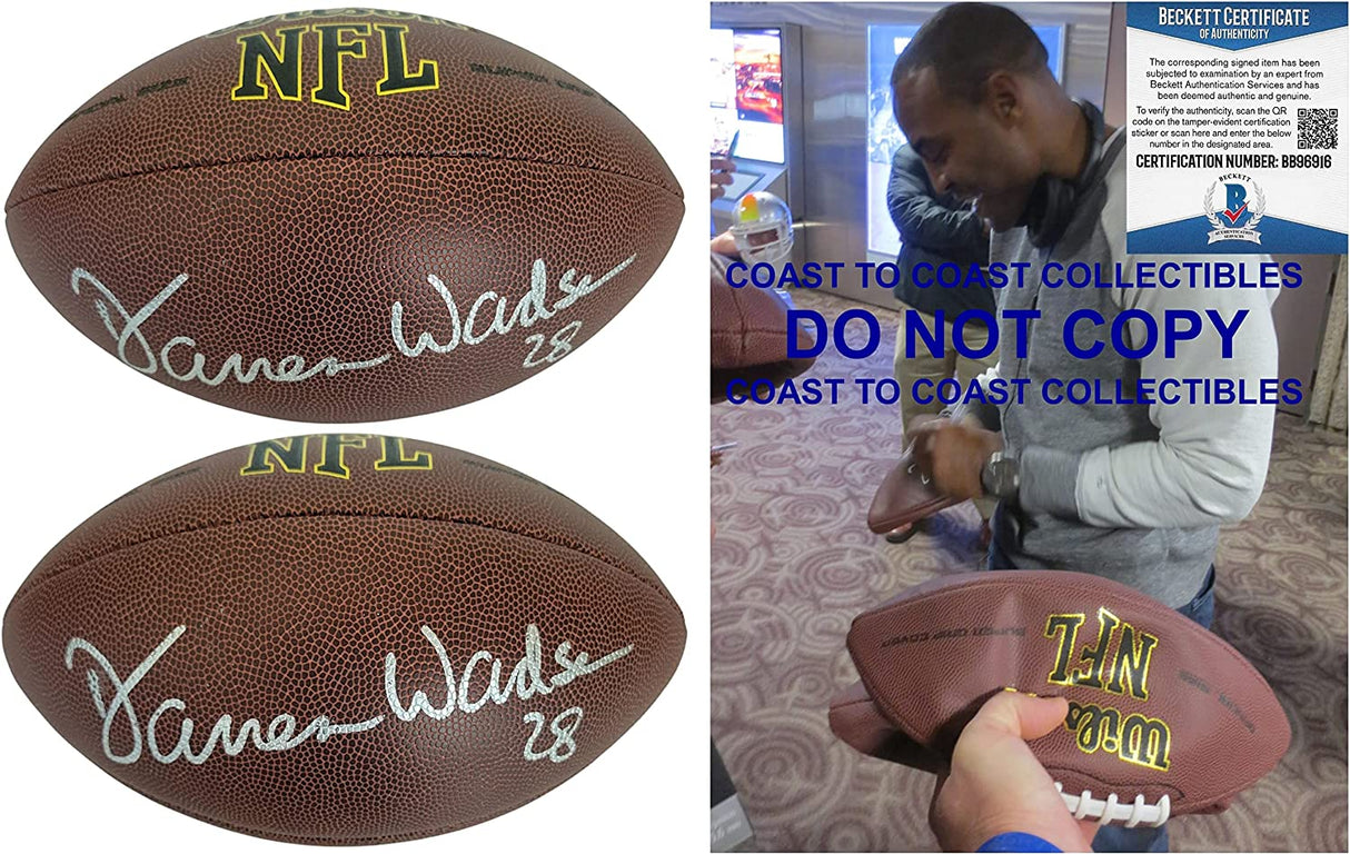 Darren Woodson Cowboys ASU signed NFL football proof Beckett COA autographed