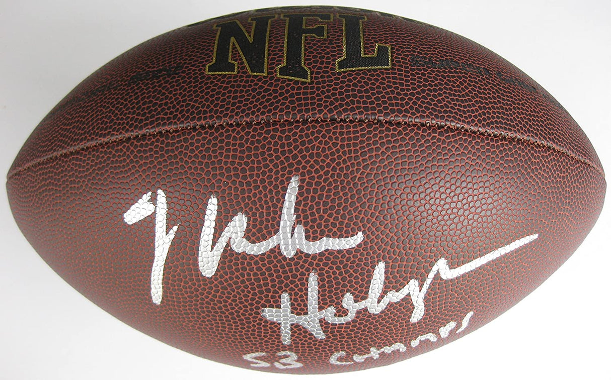 Mike Holmgren Green Bay Packers Seahawks signed NFL football proof Beckett COA autograph